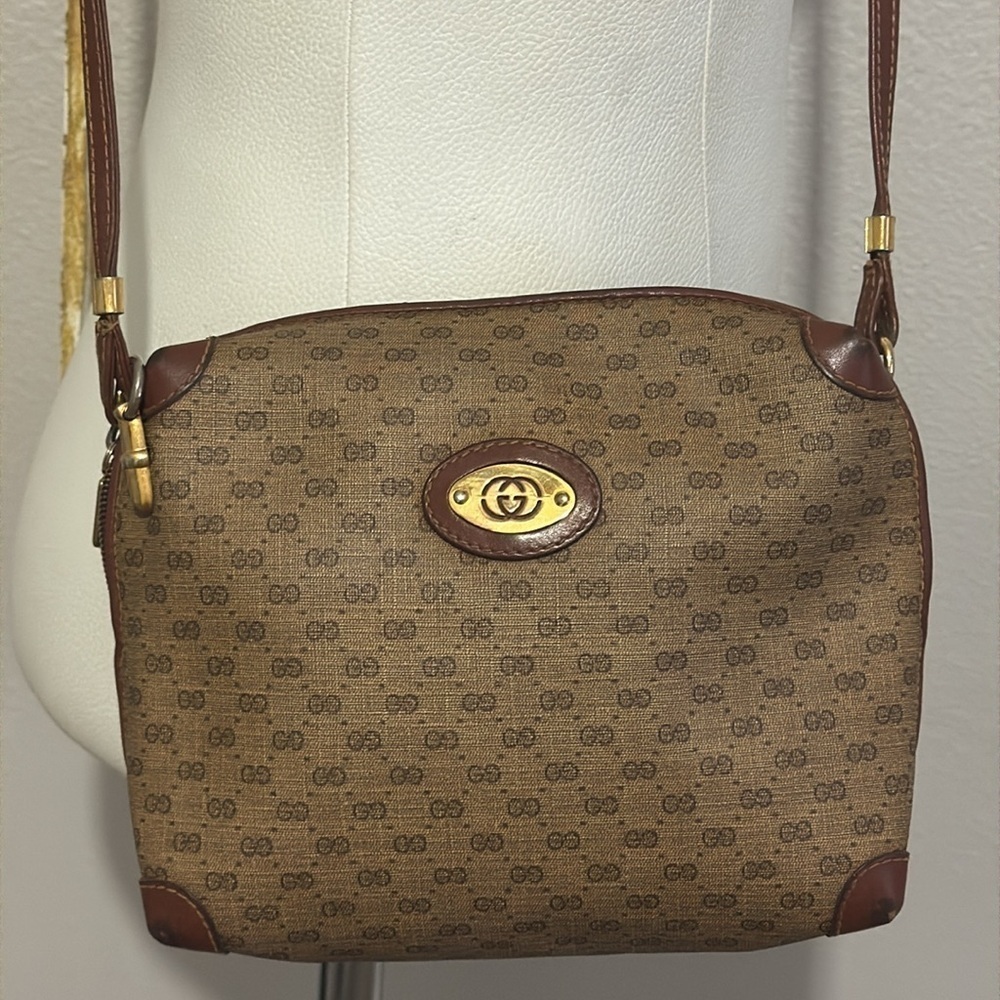 Gucci Micro GG Monogram Messenger Bag Vintage - Picture 3 of 12